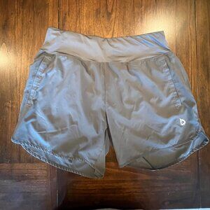 Baleaf Women's Lined Gray Running Shorts, Size Large
